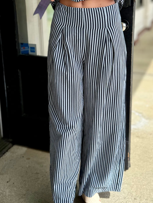 Navy Business Stripe Pant
