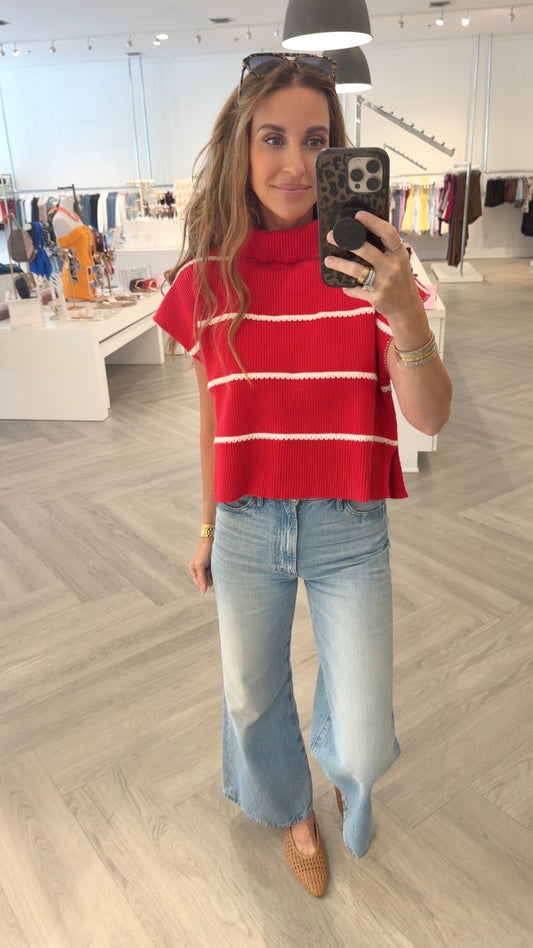Stripe Turtle Neck Vest (2 colors)