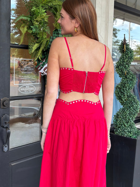Mascot Metallic Maxi Skirt