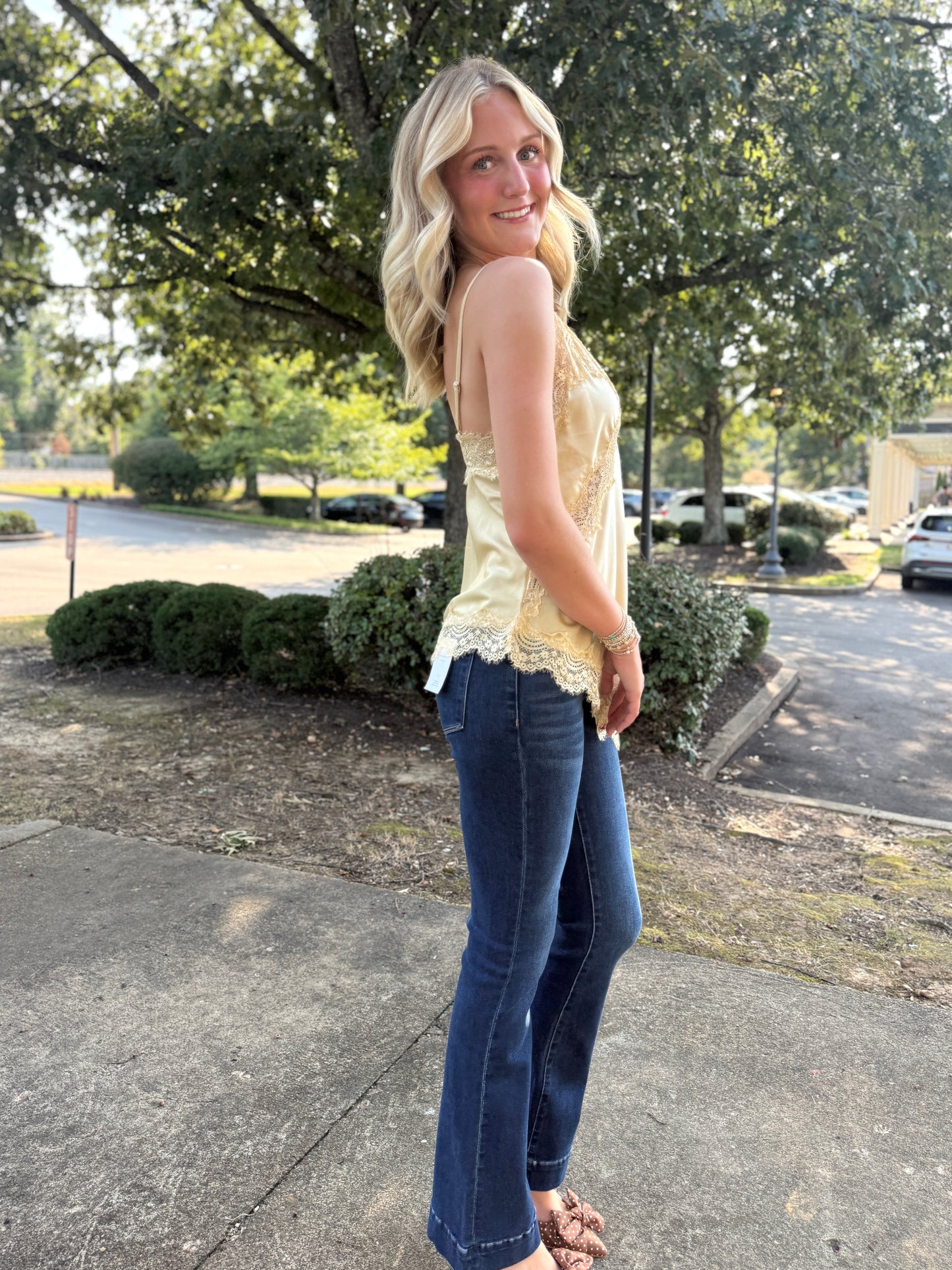 Yellow Lace Cami Top
