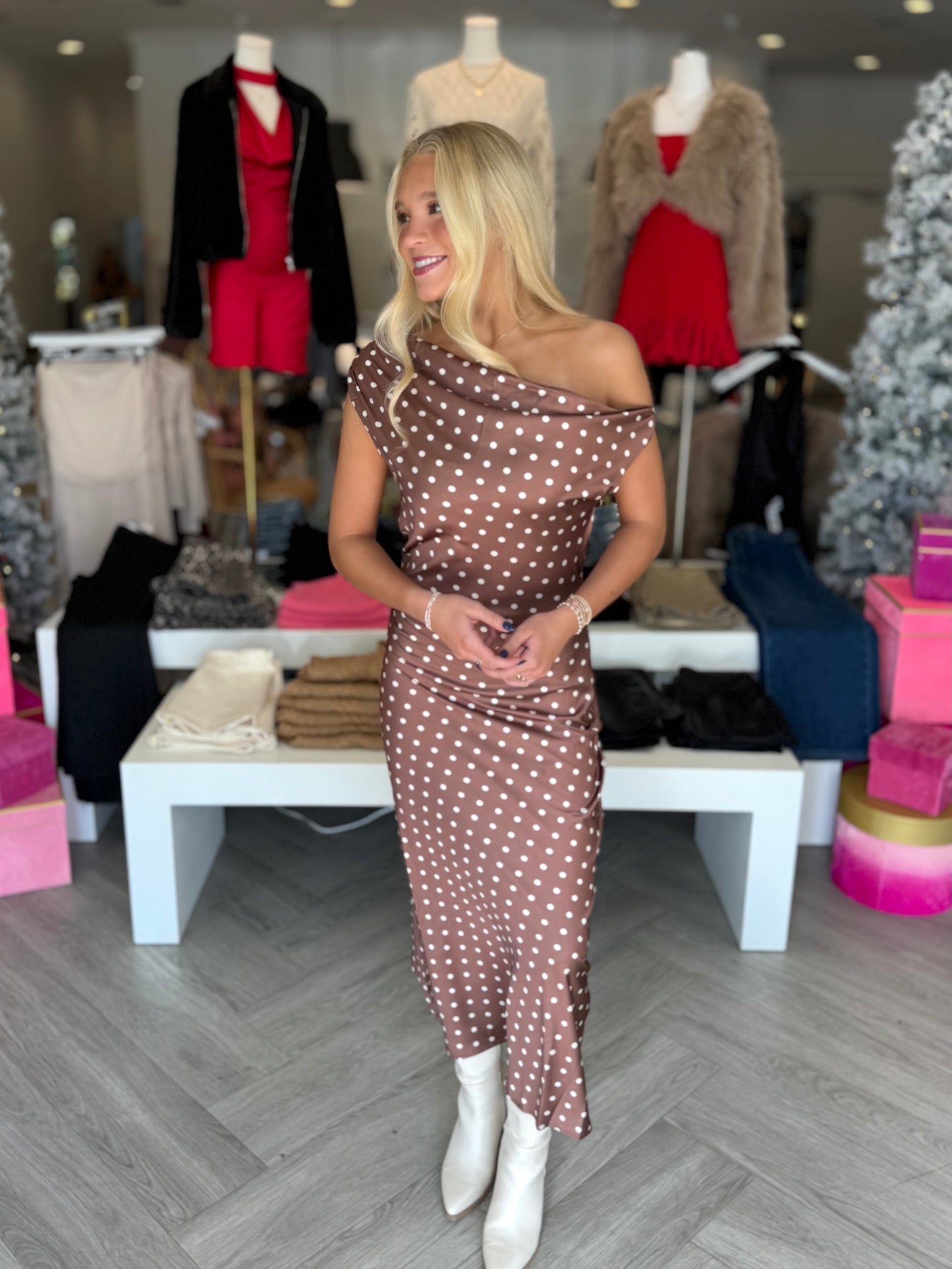 Chocolate Polka Dot Maxi
