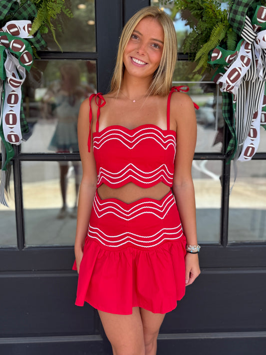 Ric Rac Trim Skirt (4 colors)