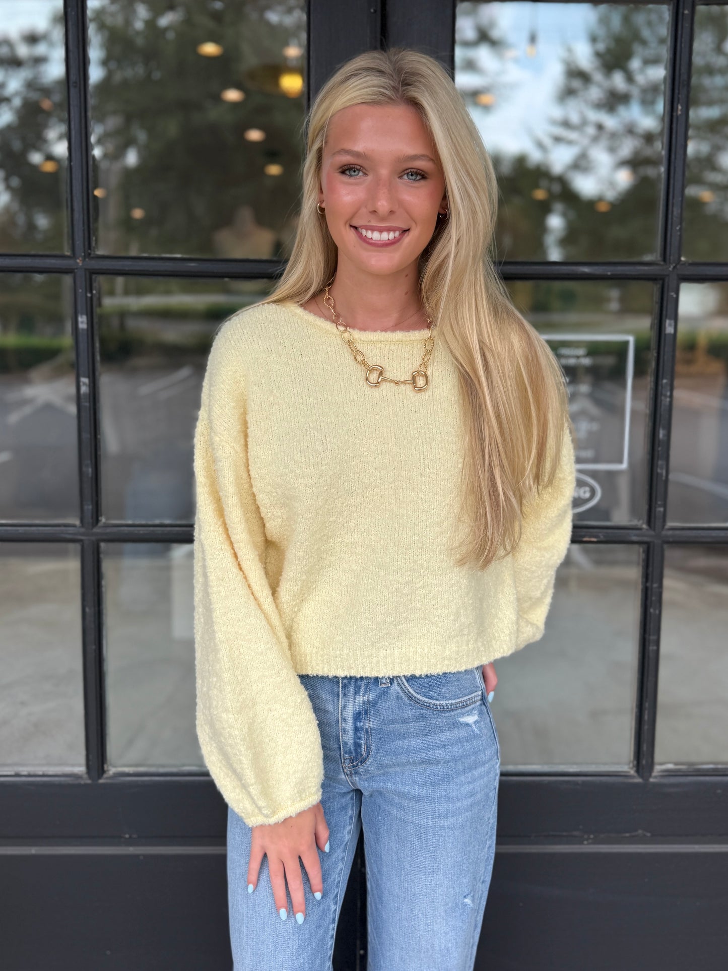 Fuzzy Knit L/S Sweater (2 colors)