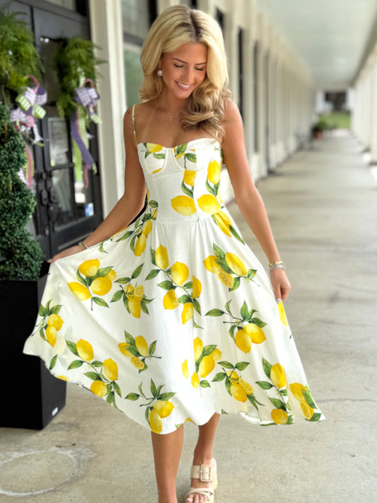 Refreshing Lemon Long Midi