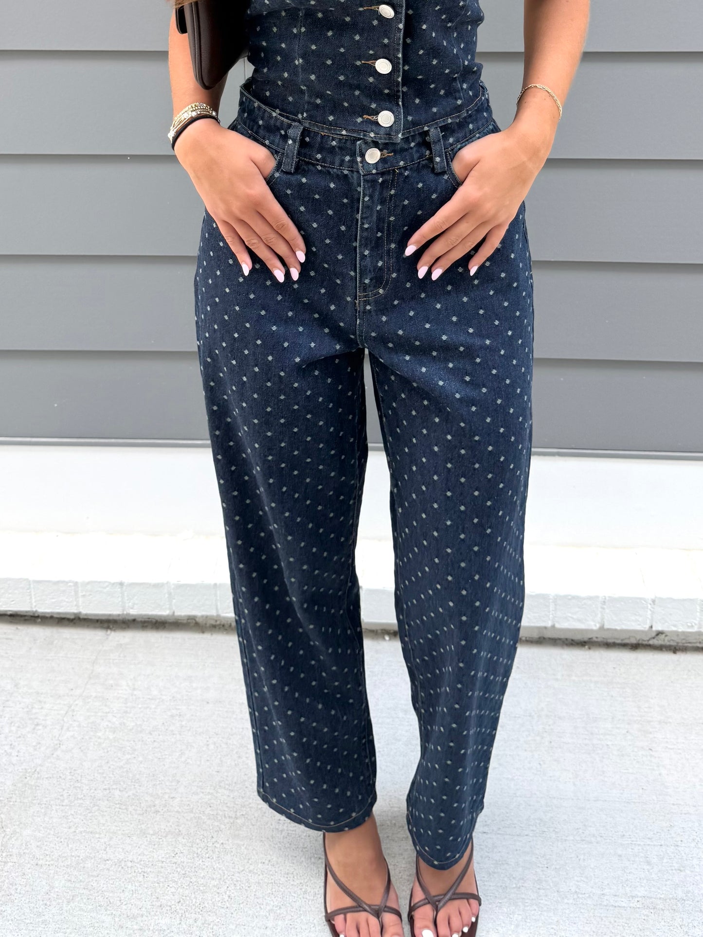 Denim Polka Dot Jeans
