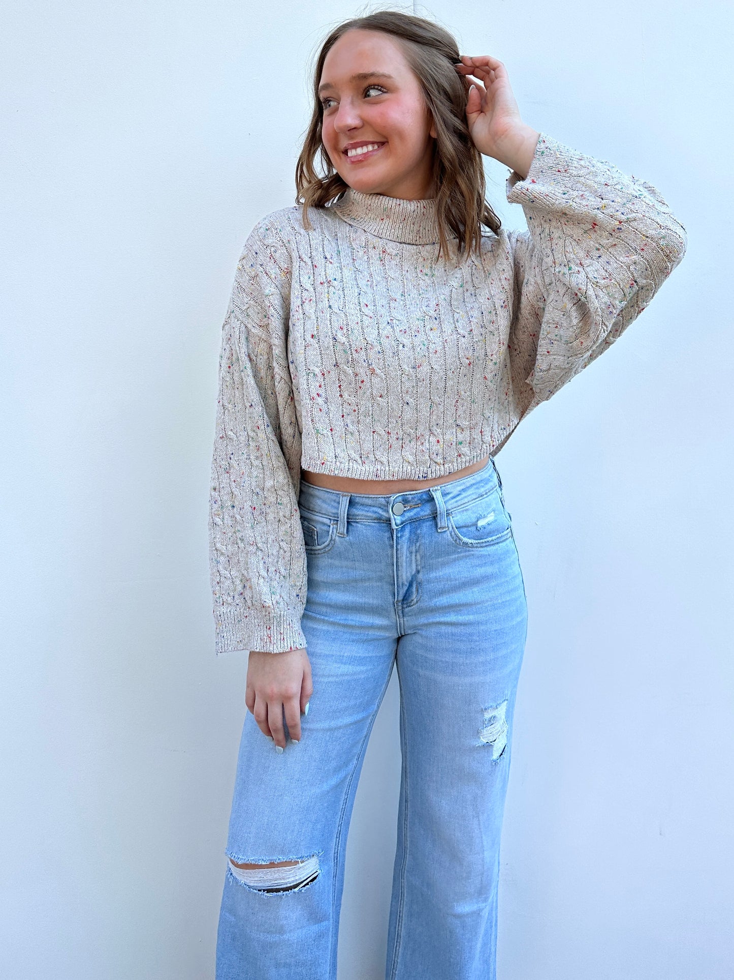 Funfetti Turtle Neck Sweater