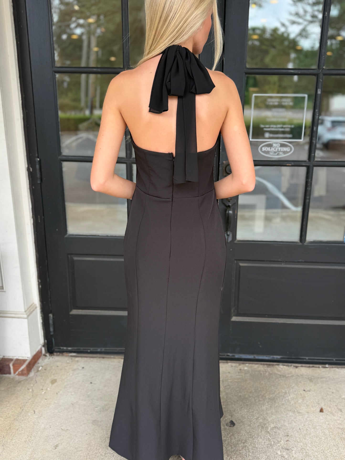 Black Swan Halter Dress