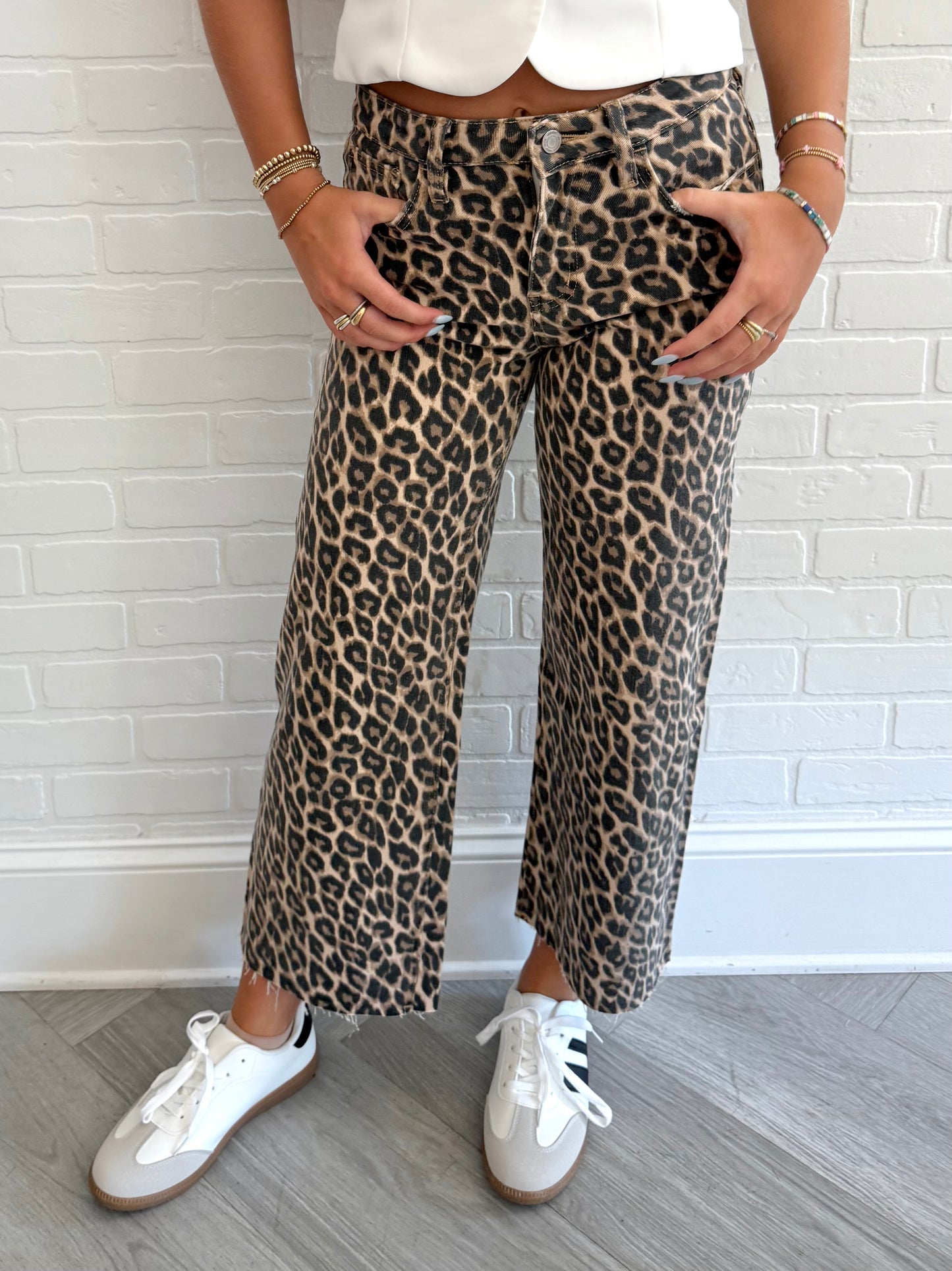 Cheetah Print High Rise Crop