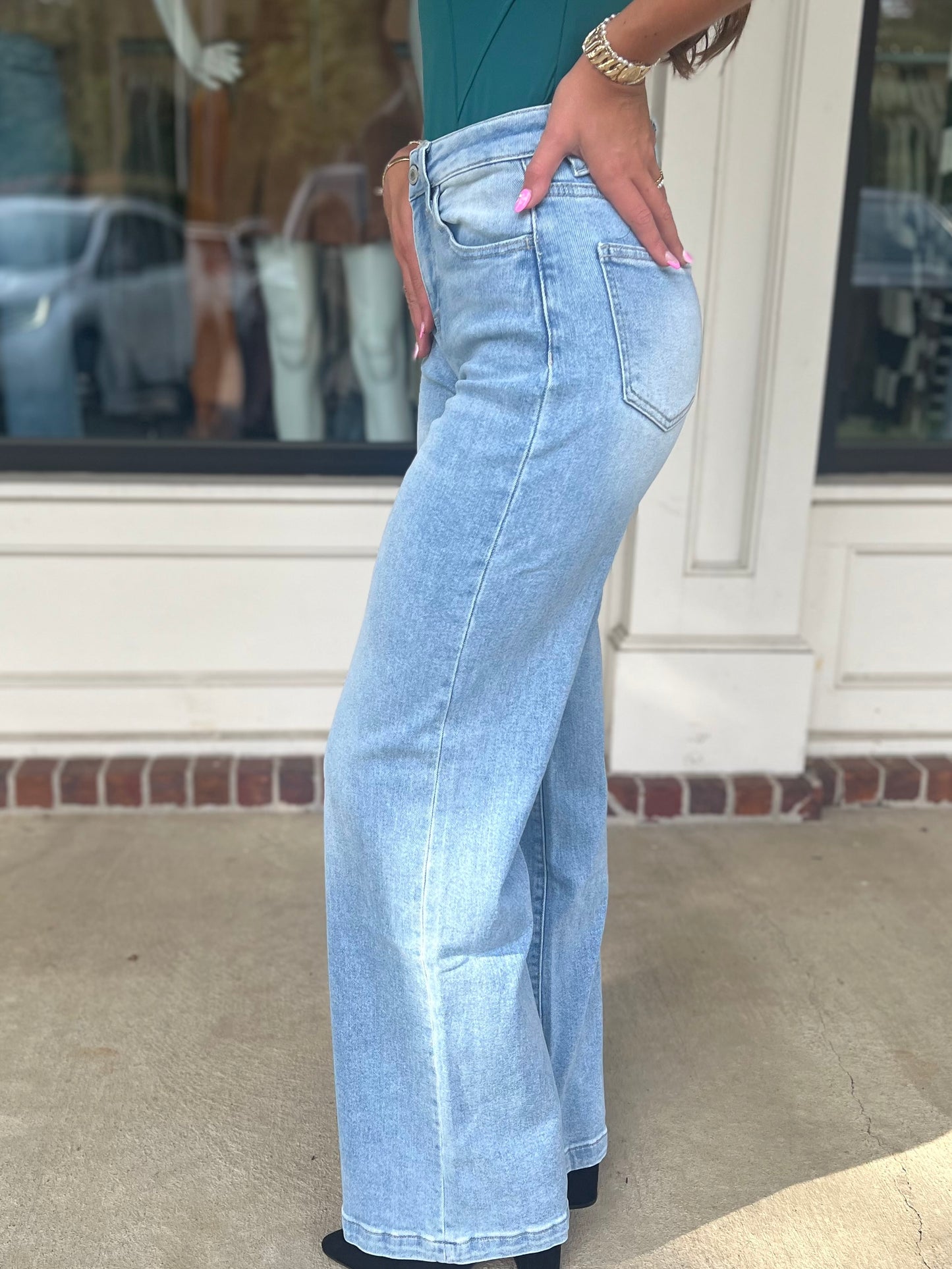 Opt High Rise Wide Leg Jean