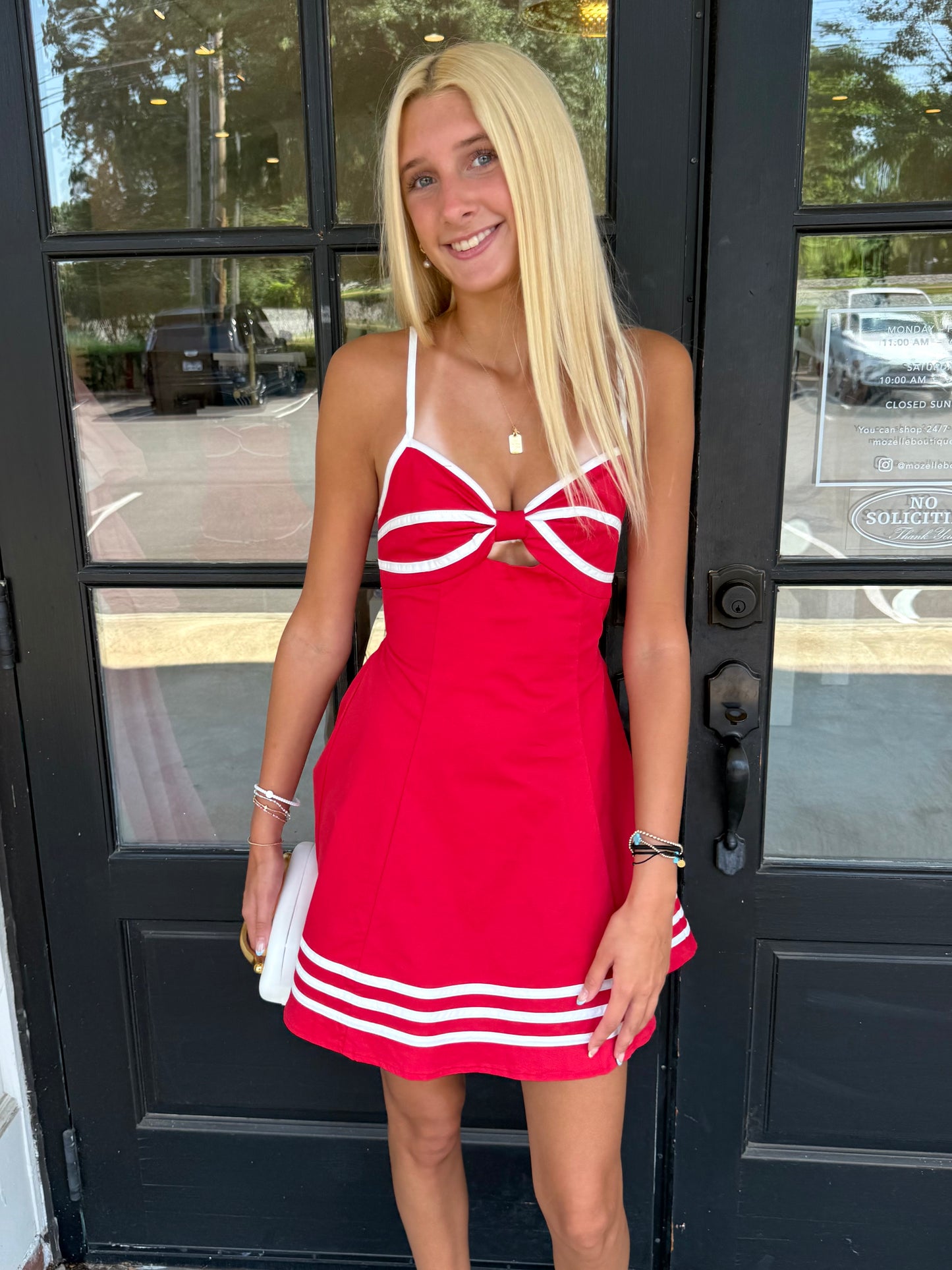 Sailor Red Mini Dress