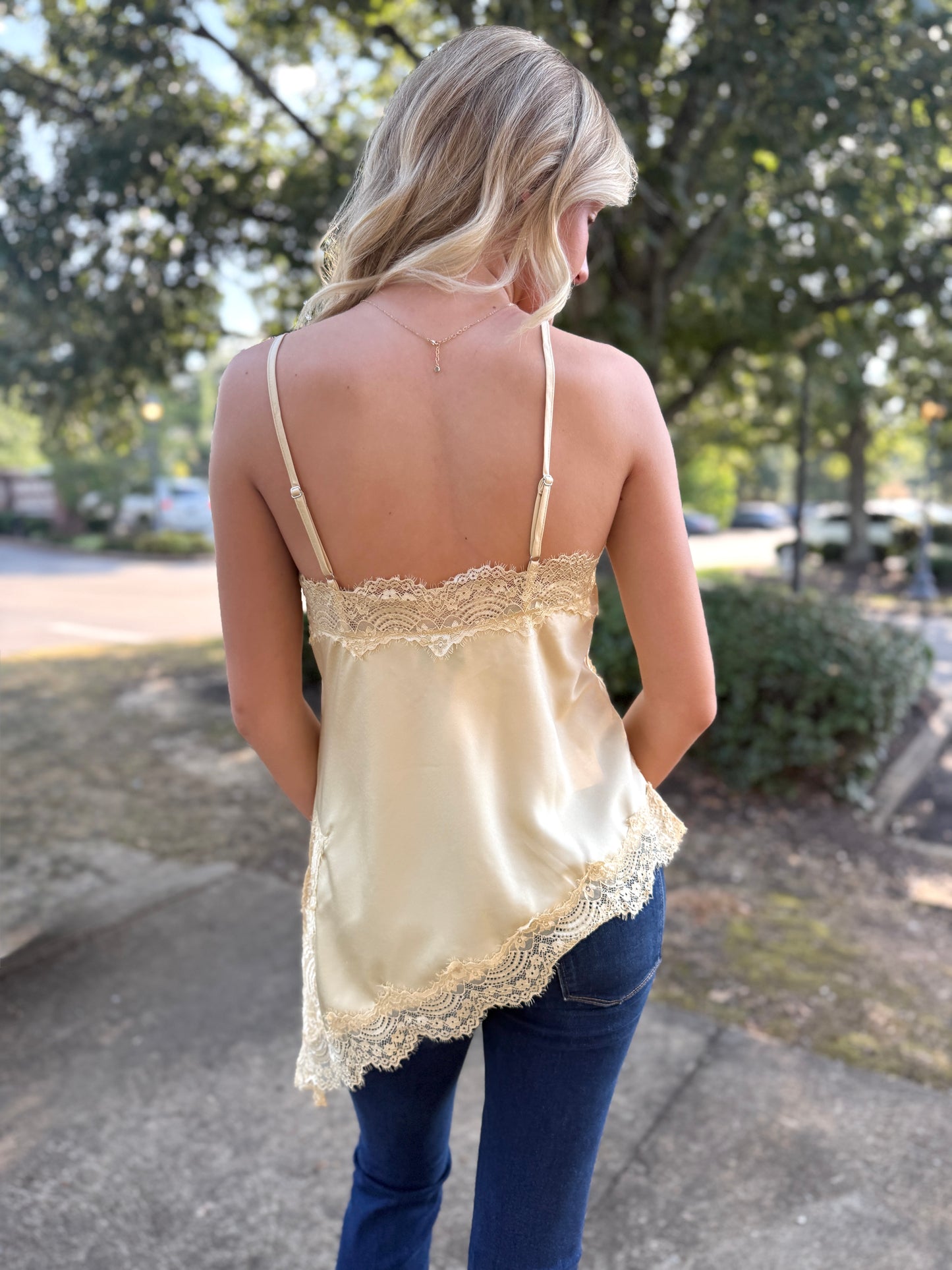 Yellow Lace Cami Top