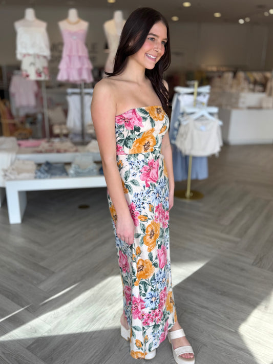 Canvas Floral Tube Maxi
