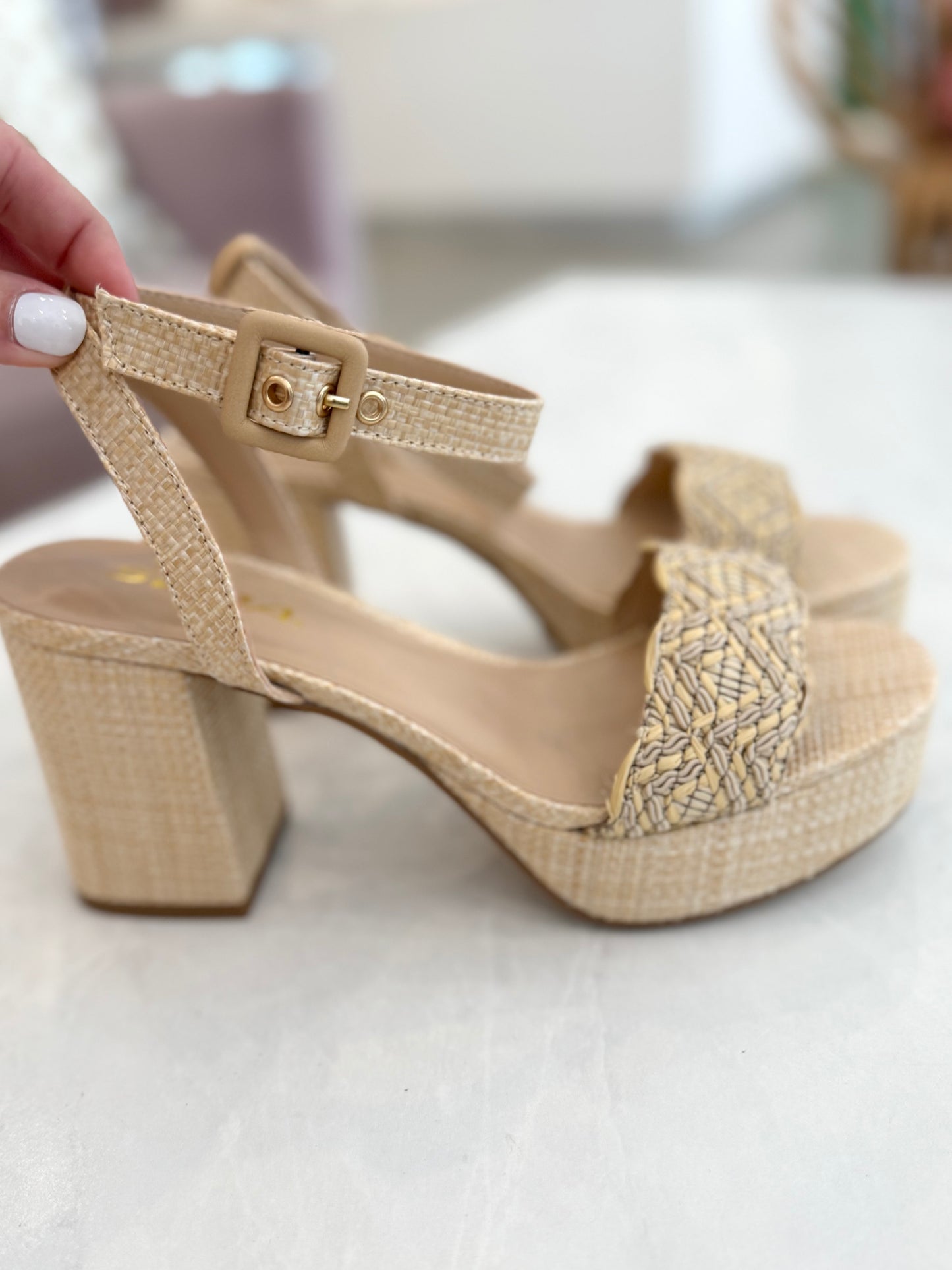 Platform Ankle Strap Heel