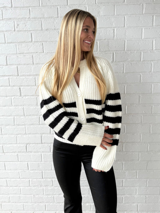 Oreo Stripe Cardigan