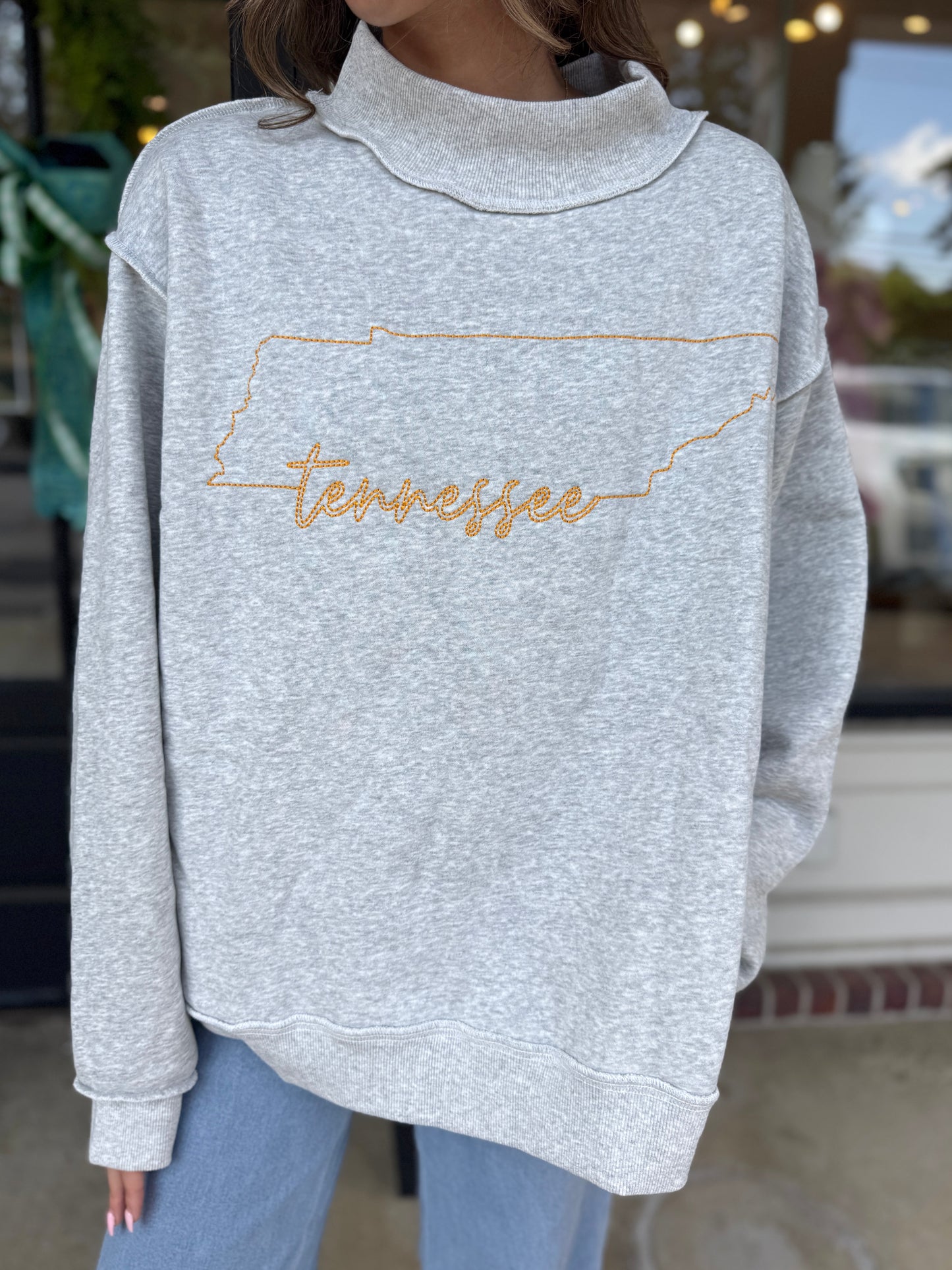 Tennessee Map Mockneck Sweatshirt