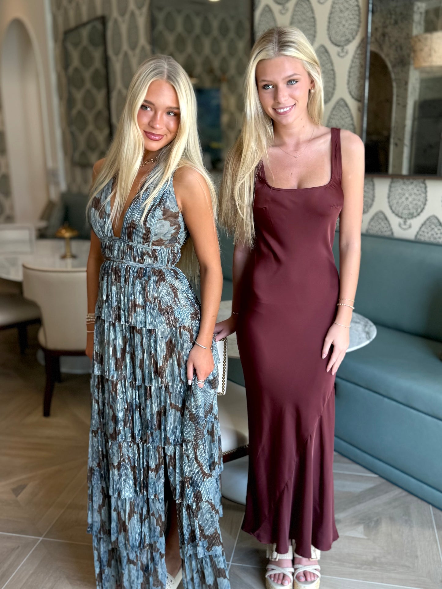 Sangria Silky Bias Dress