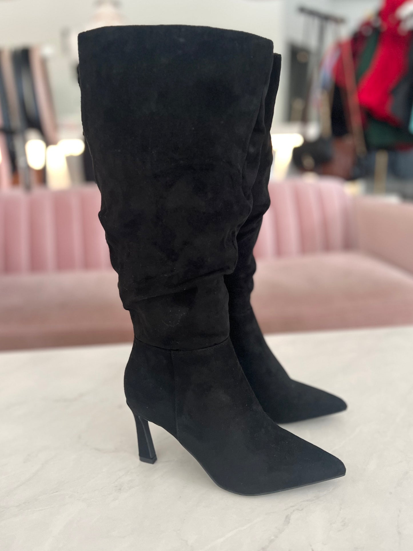 Black Suede Boot