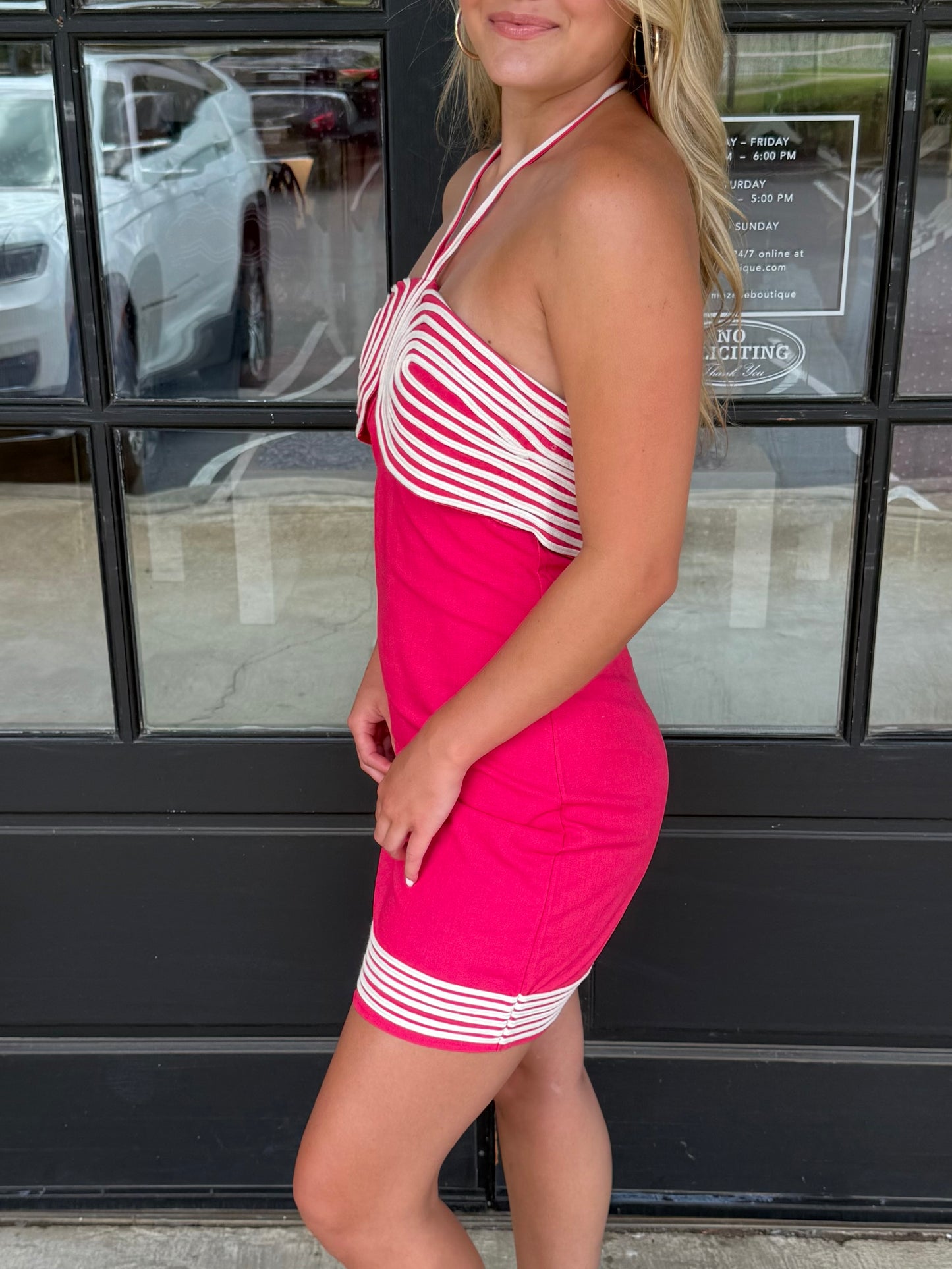 Tailgate Halter Mini Dress (4 colors)