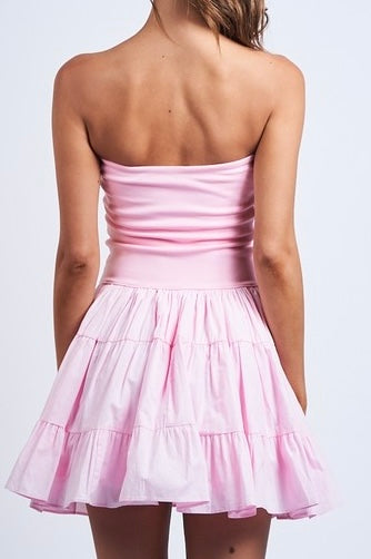 Tiered Tube Mini Dress (2 colors)
