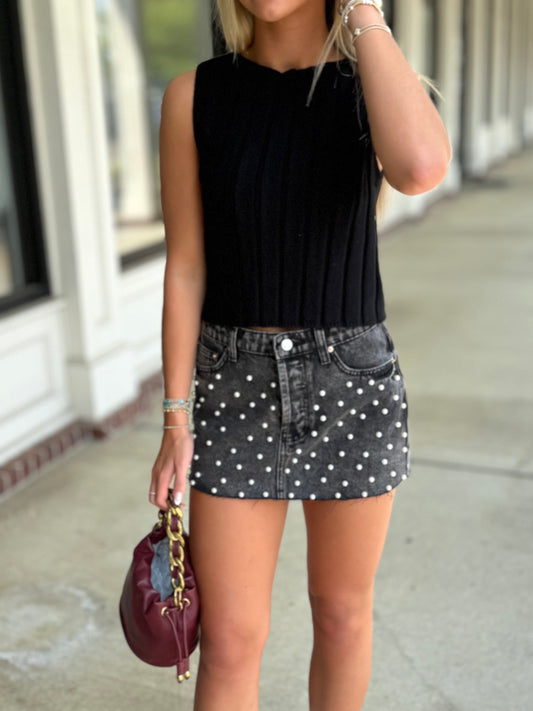 Pearl Micro Mini Skirt (2 colors)