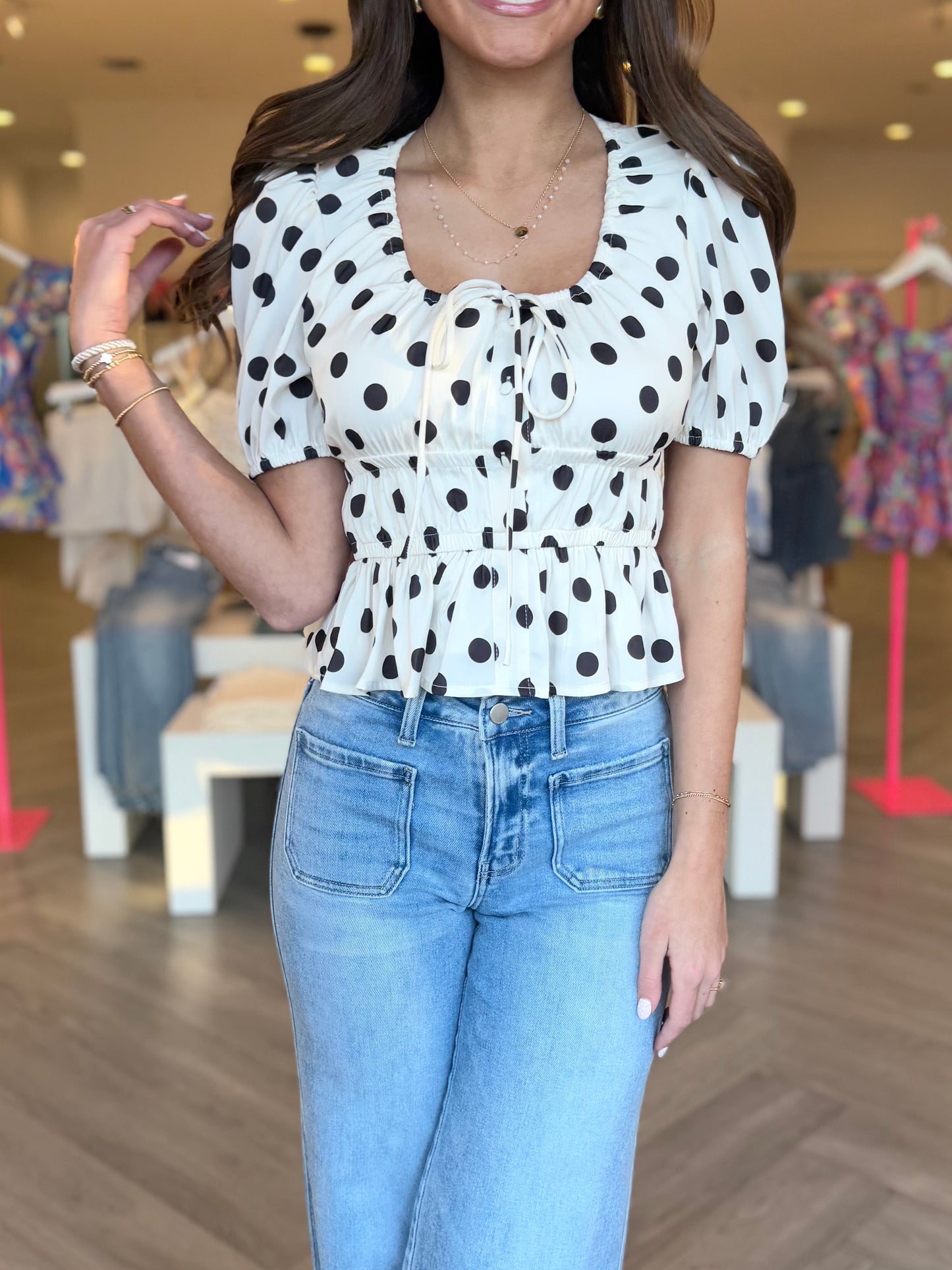 Pretty Woman Polka Dot Top