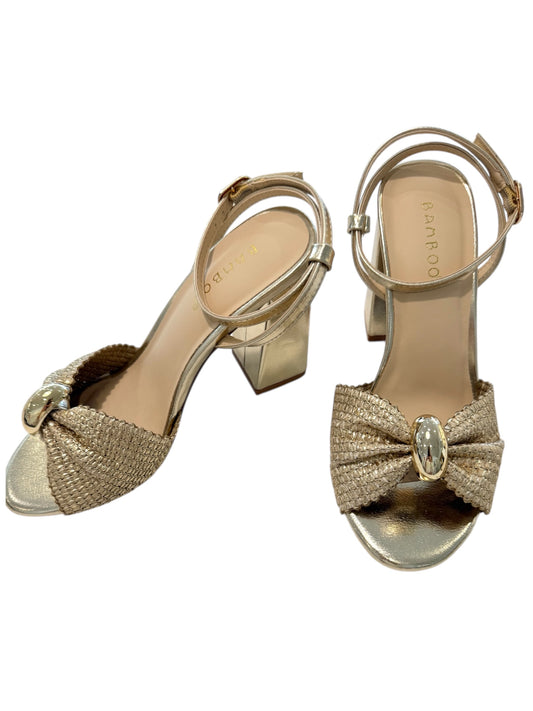 Gold Braided Bow Heel