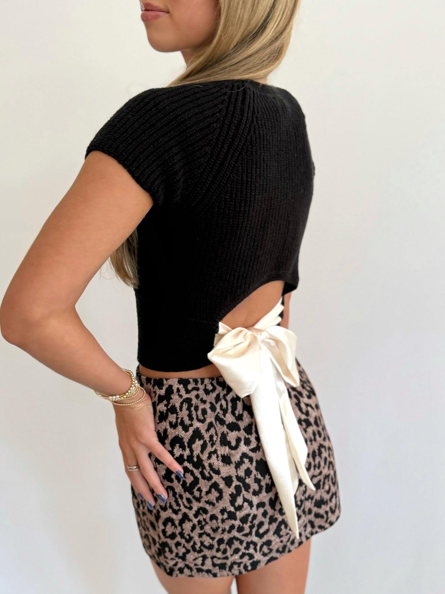 Brown/Black Leopard Skirt