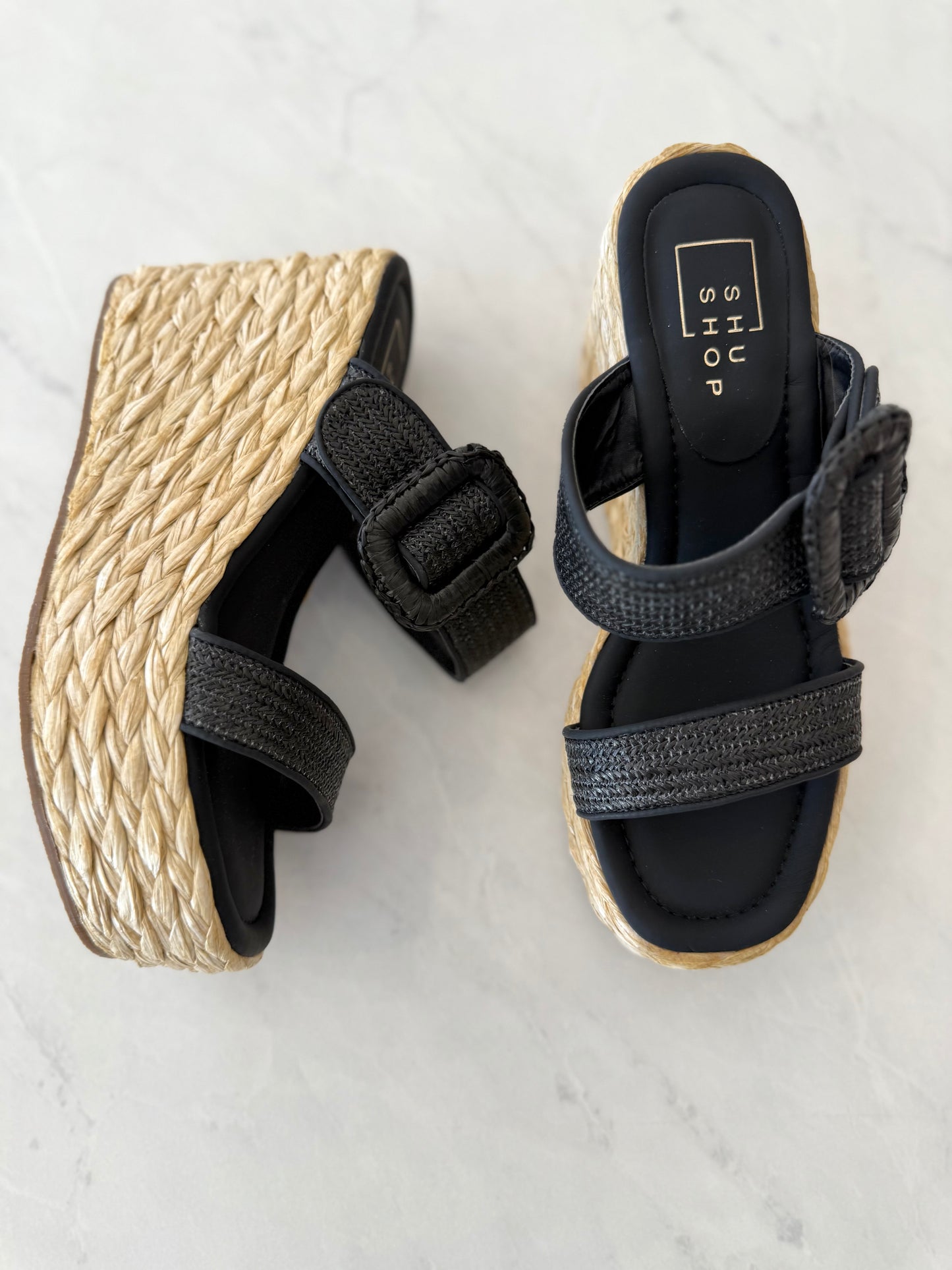 Braided Buckle Wedge (2 colors)