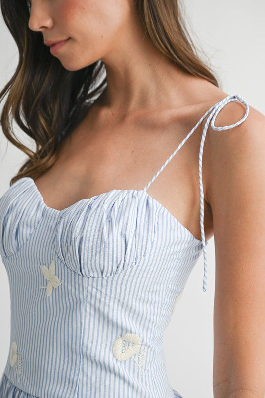 Blue Drop Waist Midi