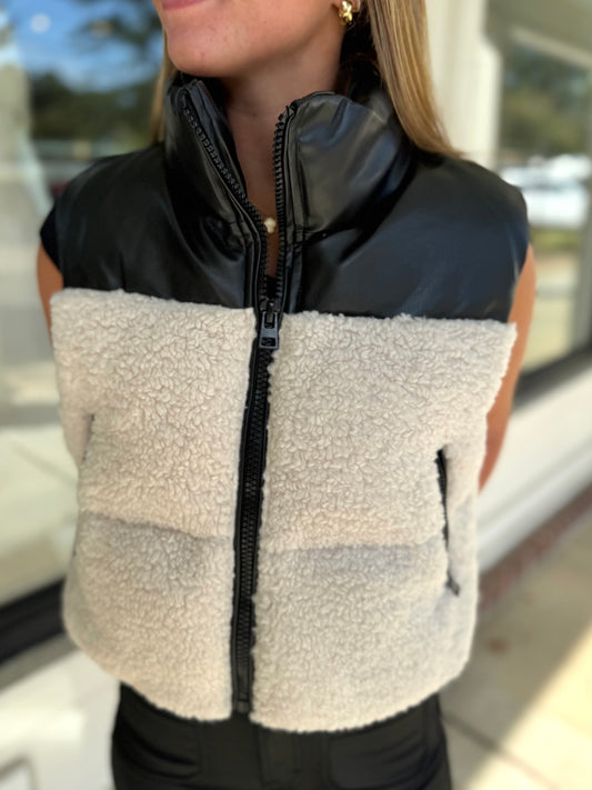 Cream Textured Vest