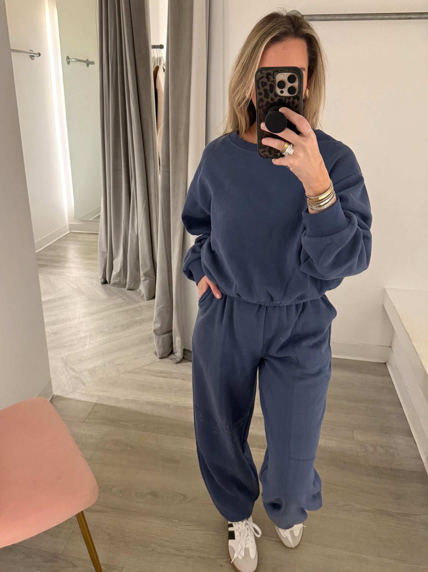 Dusty Navy Crew Sweatshirt