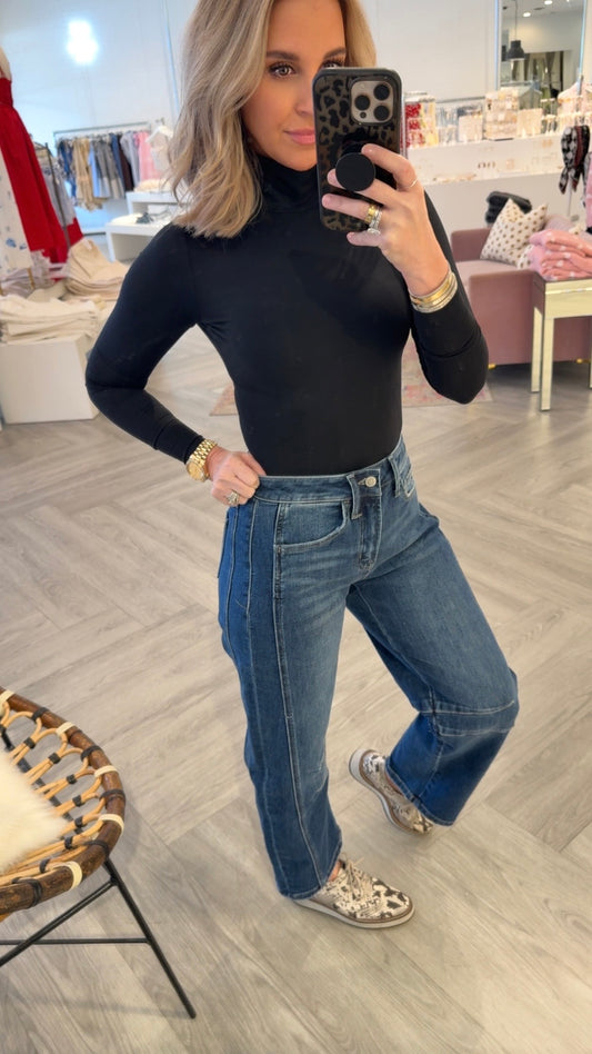 Dark Wash Barrel Jean