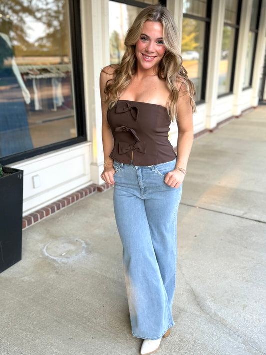 Triple Bow Tube Top (2 colors)