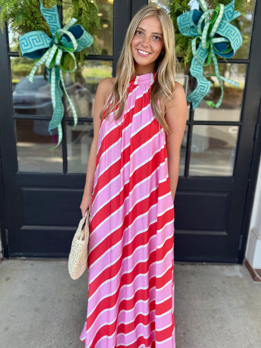 Orange Pink Swirly Maxi