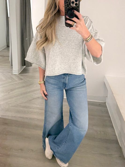 Ribbed Hem Soft Sweater (2 colors)