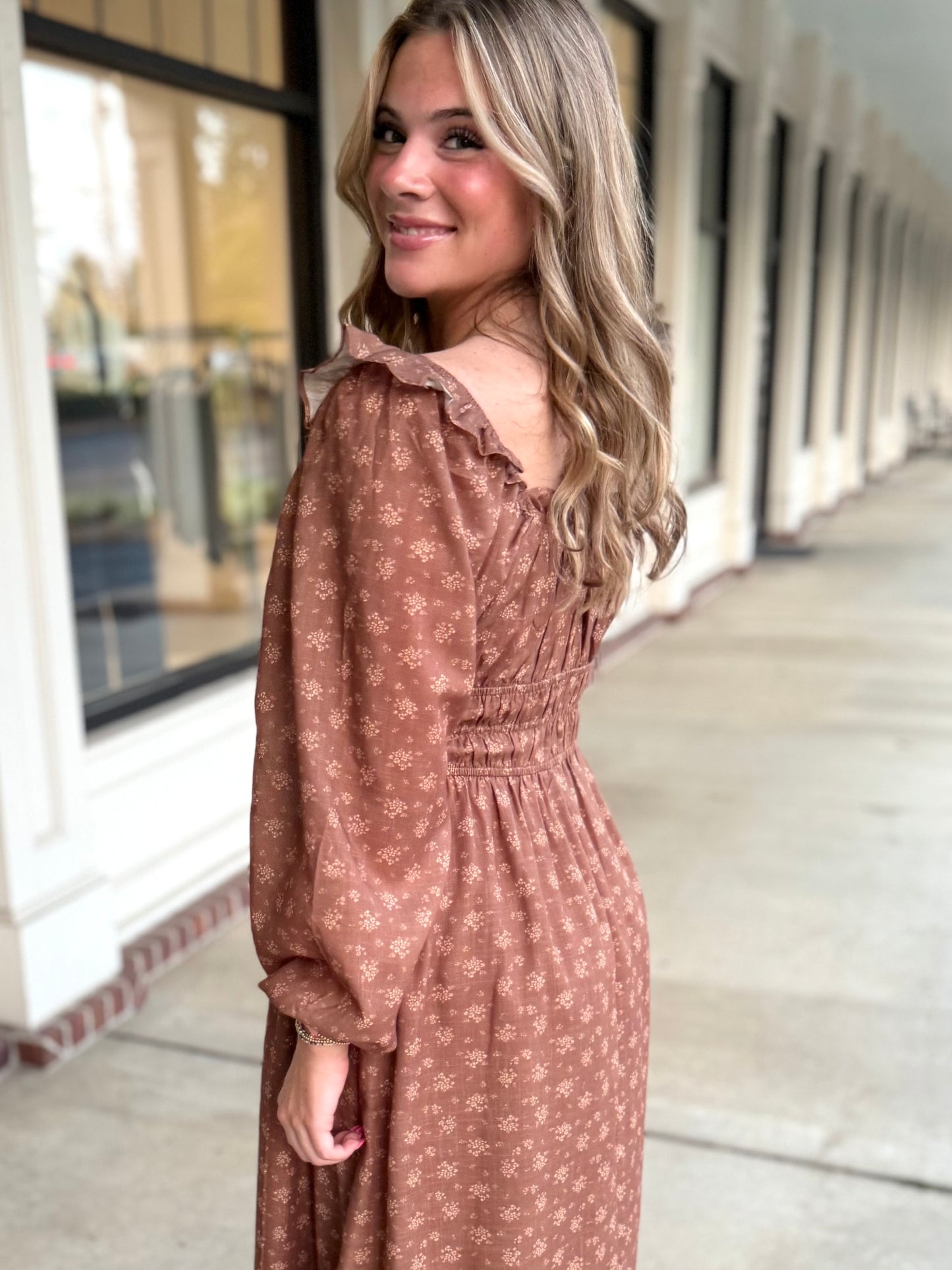 Brown Fall Nights Maxi