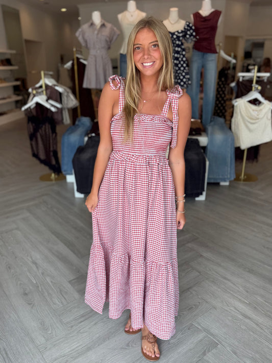 Picnic Tie Maxi Dress