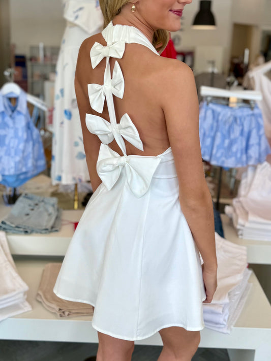 White Bow Detail Mini