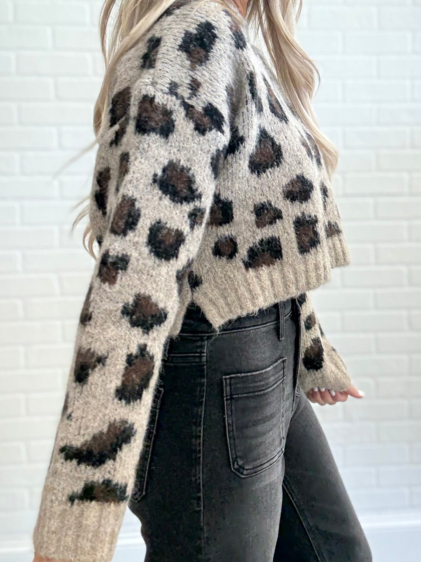 Leopard Knit Pullover