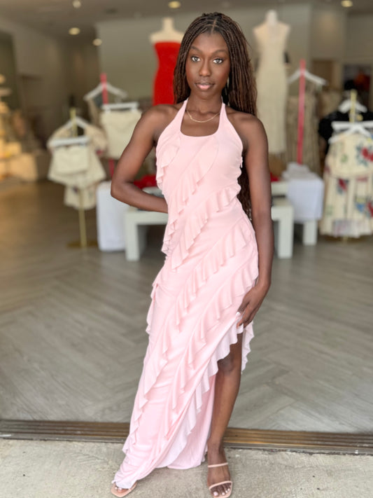 Lt. Pink Ruffle Layer Maxi