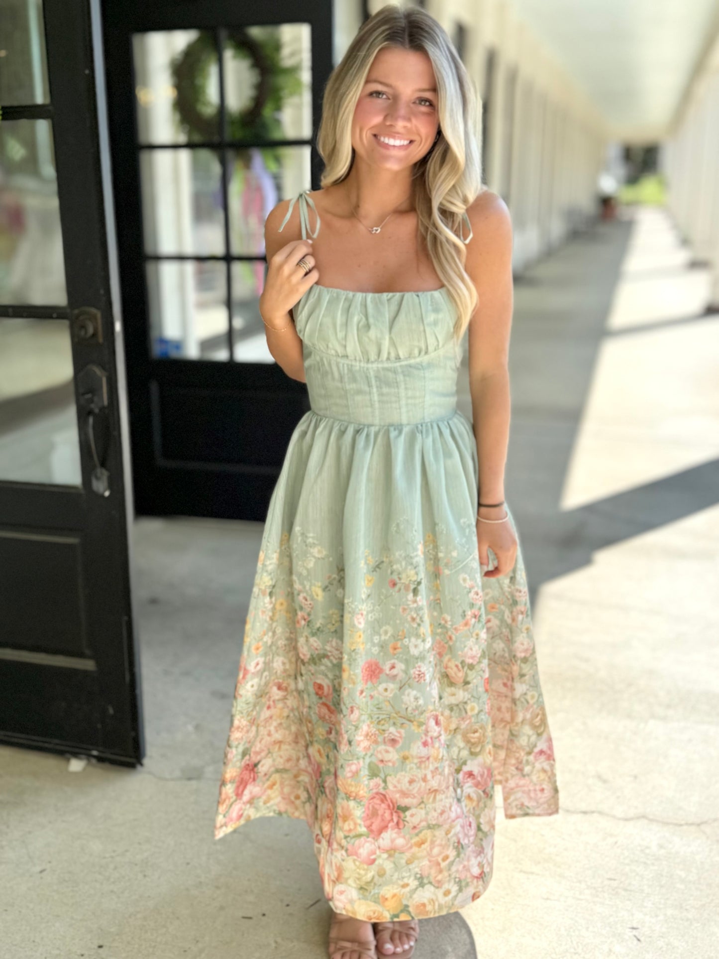 Sage Garden Floral Midi