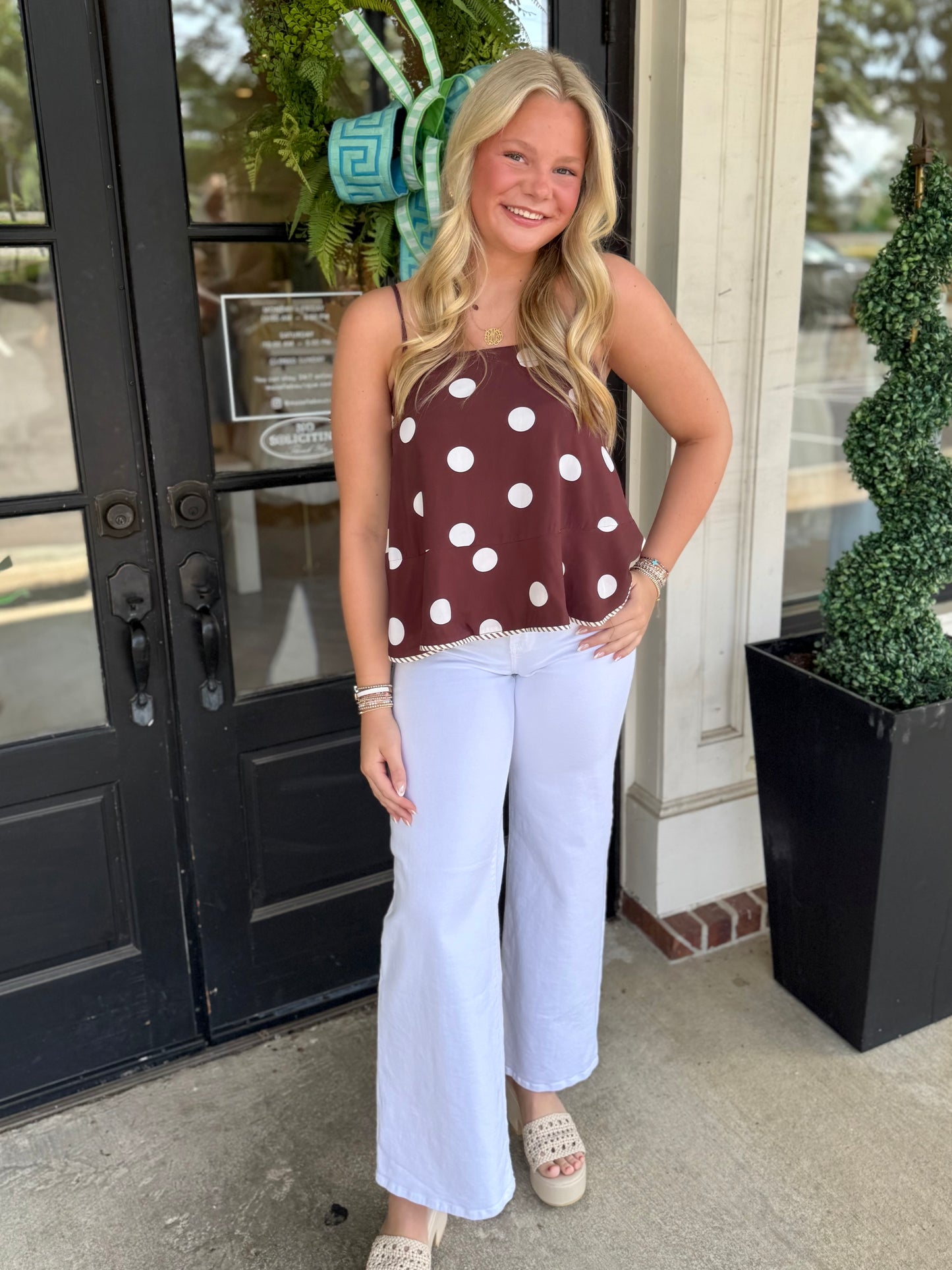Polka Dot Bow Top (2 colors)