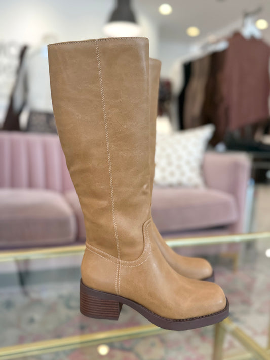 Camel Round Toe Boot