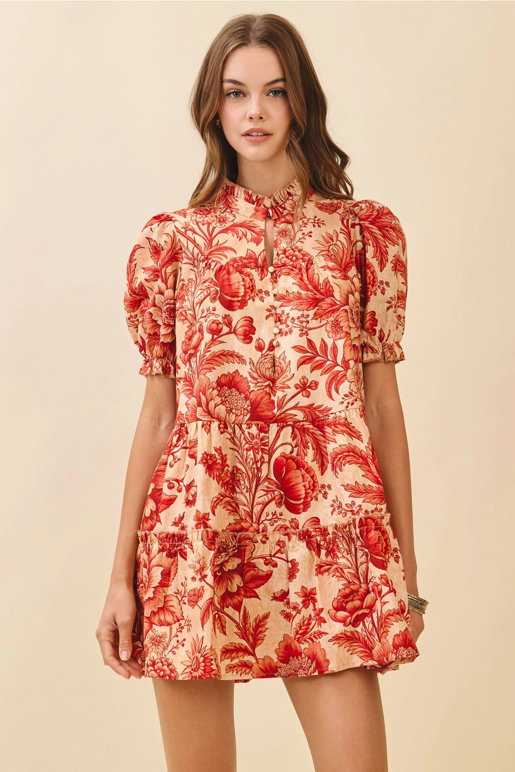 Fall Peony Ruffled Mini