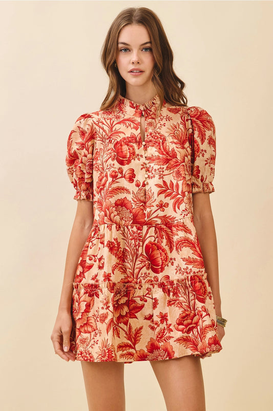 Fall Peony Ruffled Mini