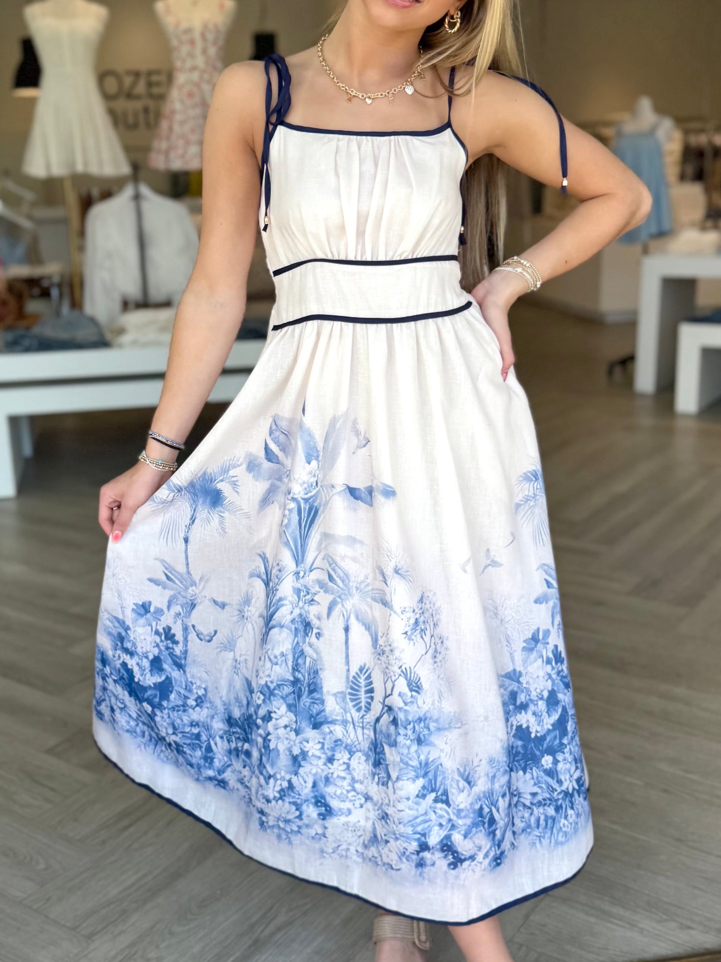 Blue/Ivory Isle of Capri Maxi