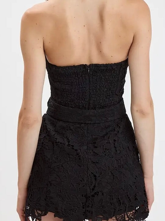 Black Floral Belt Mini