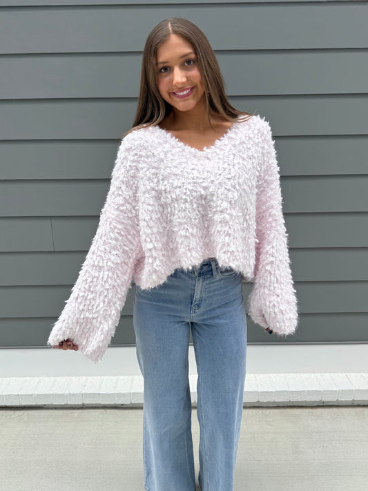 Cotton Candy Glitter Sweater