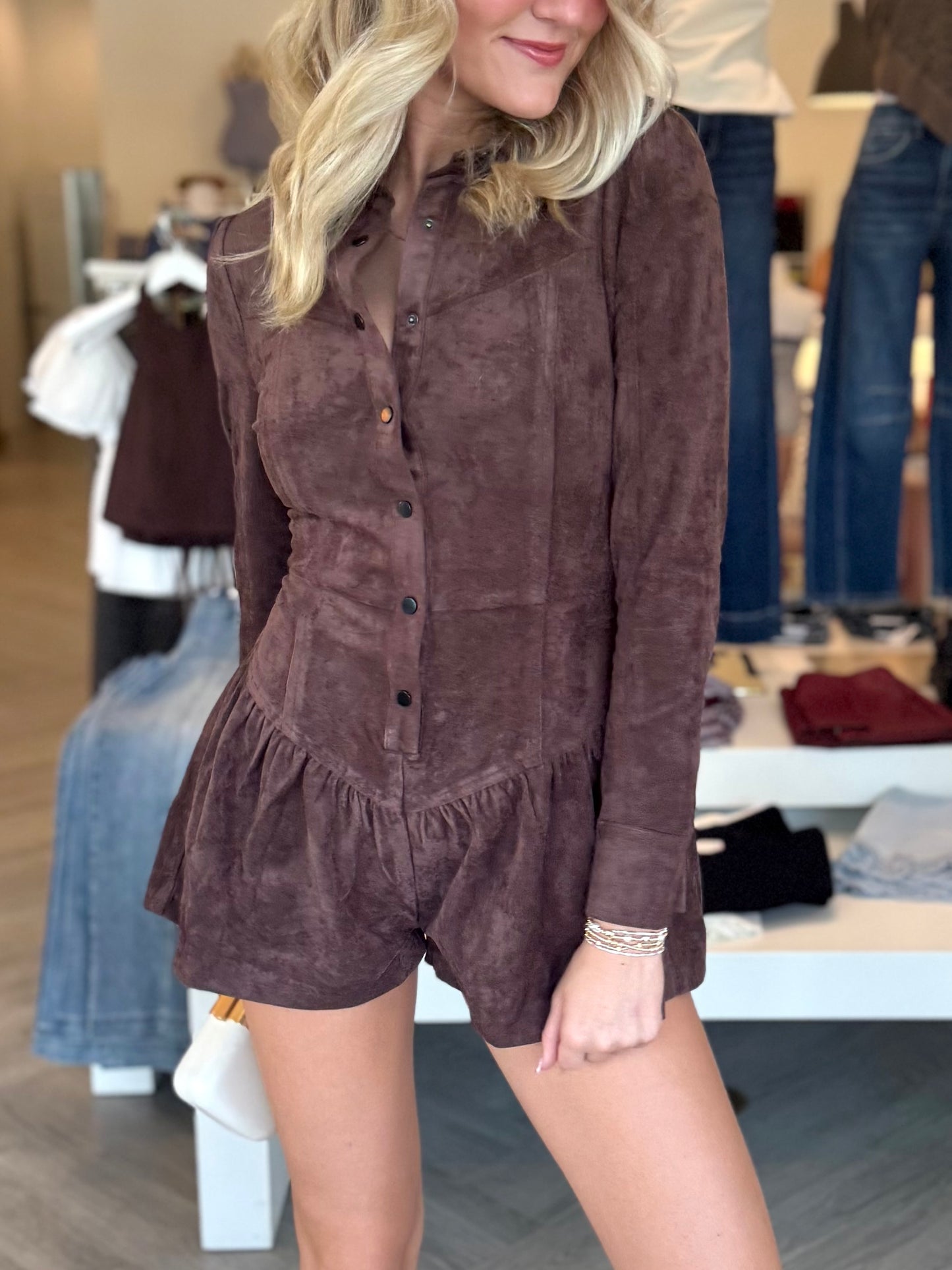 Chocolate Collar Romper