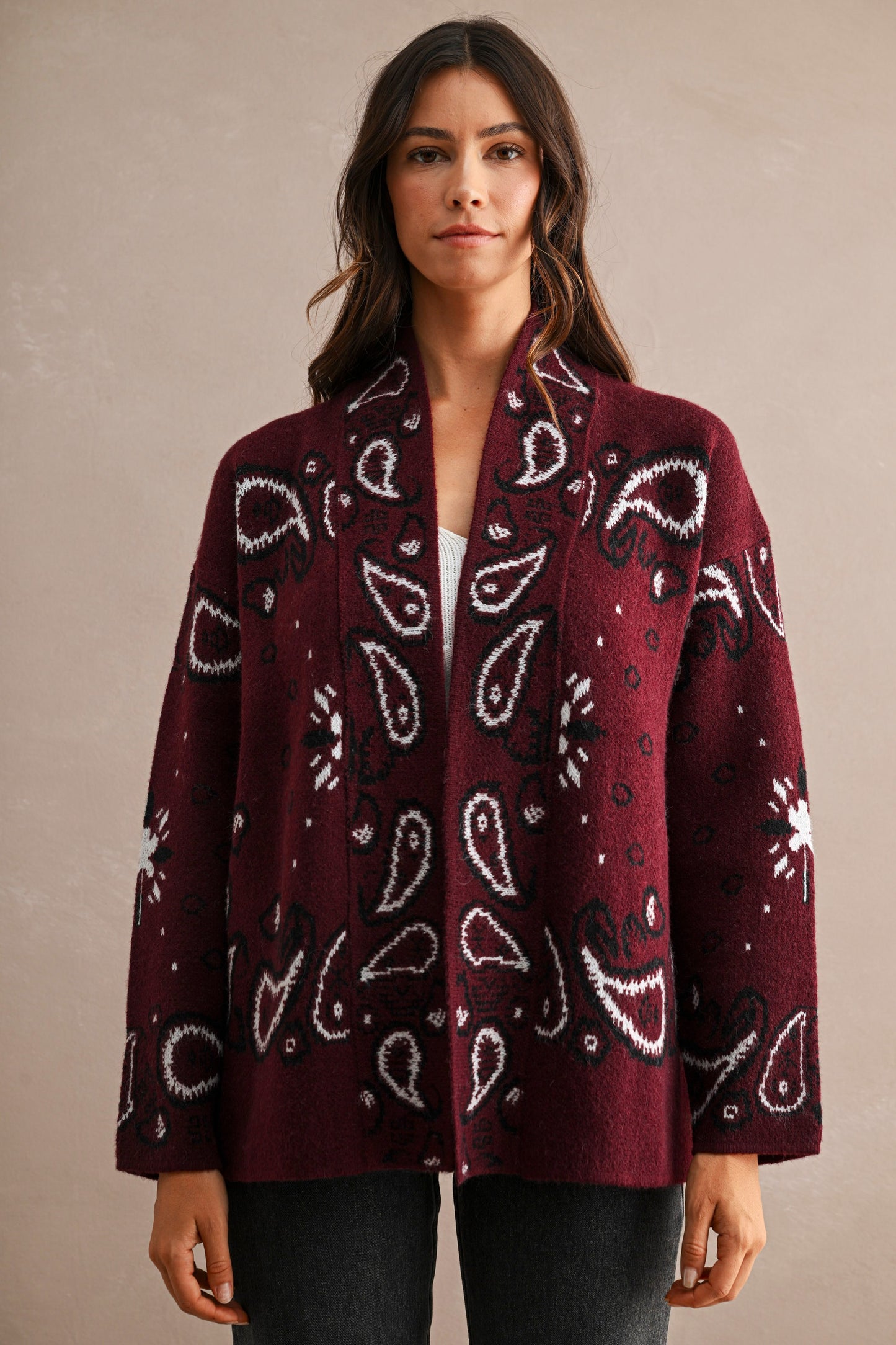 Paisley Pattern Cardigan (3 colors)